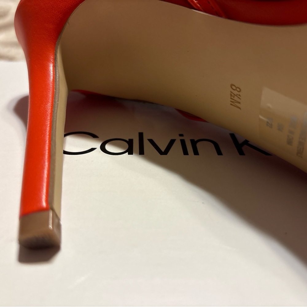 Calvin Klein Vibrant Red Strappy Heels - Picture 8 of 8